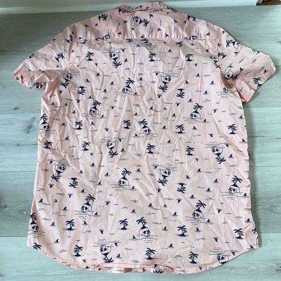 George Young Men's SS Printed Shirt Pink Skull Palm Tree Print XL‎ (46-48) Nwt - Picture 6 of 6